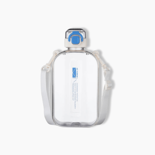 Gourde d'eau plate Transparent / 750ml