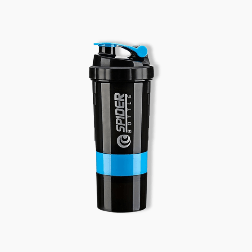 Gourde de sport shaker Bleu / Noir / 550ml