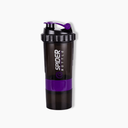 Gourde de sport shaker Mauve / Noir / 550ml