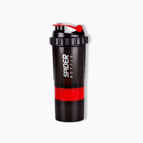 Gourde de sport shaker Rouge / Noir / 550ml