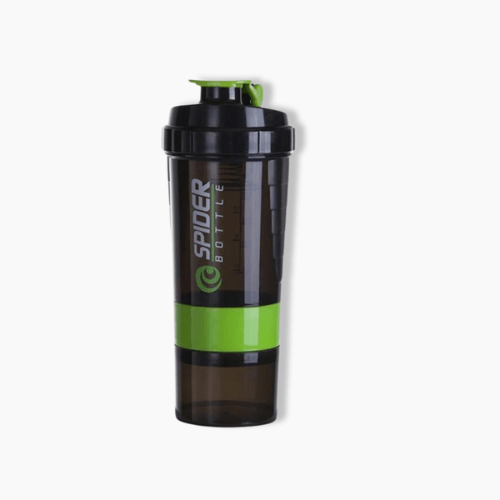 Gourde de sport shaker Vert / Noir / 550ml