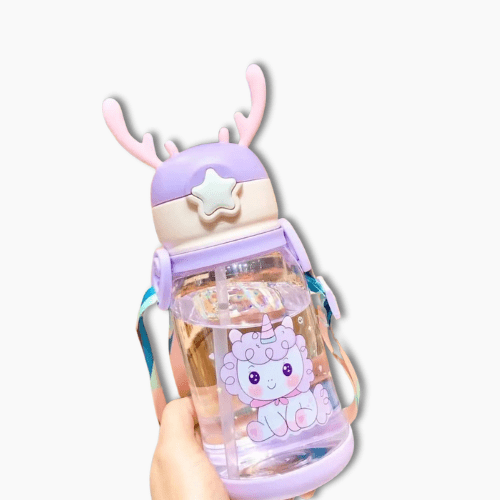 Gourde enfant avec cordon Violet / 600ML