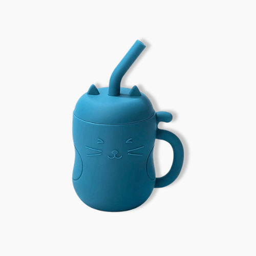 Gourde enfant en silicone  Bleu / 150ml