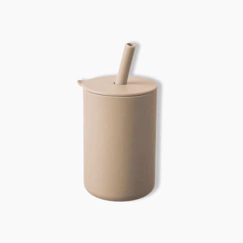 Gourde enfant en silicone Taupe clair / 150ml