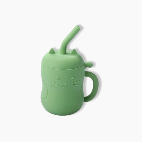 Gourde enfant en silicone  Vert / 150ml