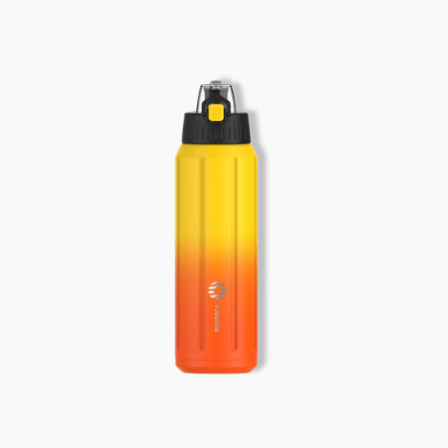 Gourde isotherme grande capacité Orange / Jaune / 600ml