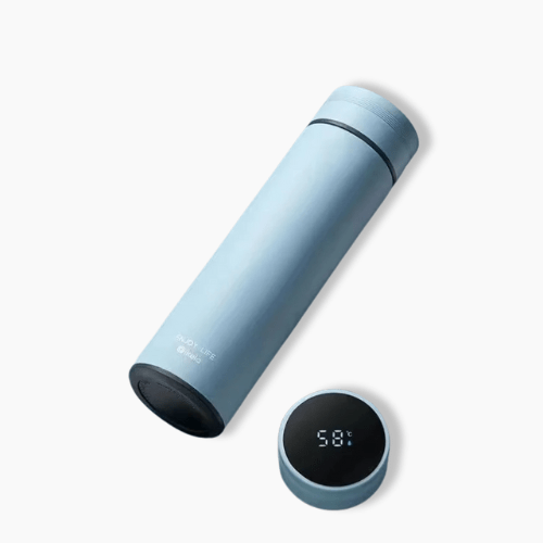 Gourde isotherme thermos LED Bleu clair / 480ML