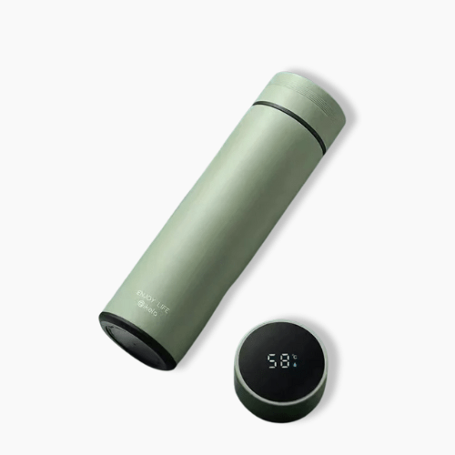 Gourde isotherme thermos LED Vert clair / 480ML