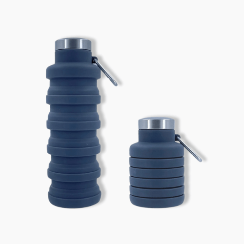 Gourde souple en silicone Gris / 450ml