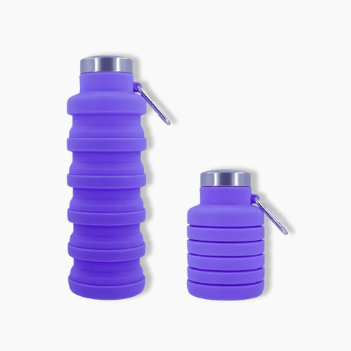 Gourde souple en silicone Mauve / 450ml