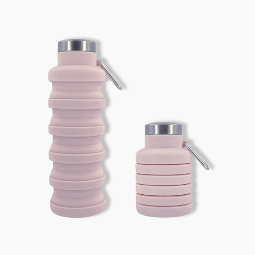 Gourde souple en silicone Rose / 450ml