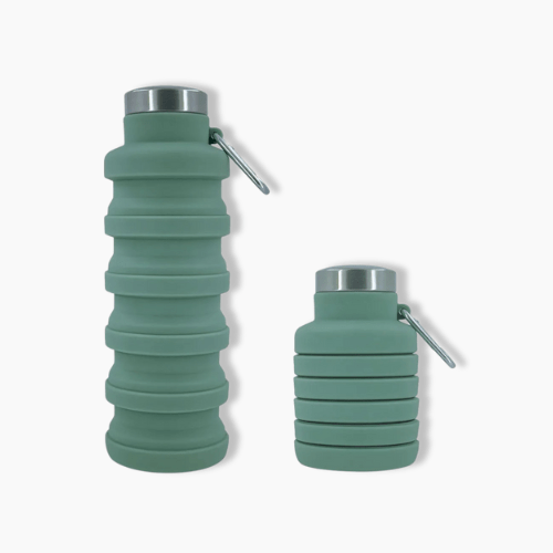 Gourde souple en silicone Vert profond / 450ml