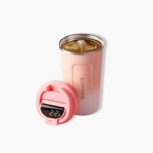 Gourde thermos isotherme Rose / Blanc / 380ml