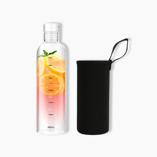 Gourde transparente en verre 750ml